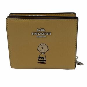 Coach Peanuts Snap Wallet With Charlie Brown
